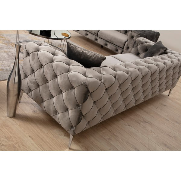Tamno siva baršunasti sofa 237 cm Como – Balcab Home-image-1