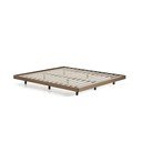 Smeđi bračni krevet od masivne breze bez uzglavlja s podnicom 160x200 cm Norlen – Kave Home