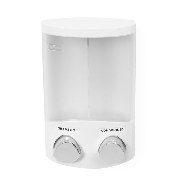 Bijeli plastičan samoljepljiv dozator sapuna 620 ml Duo – Compactor-image-4