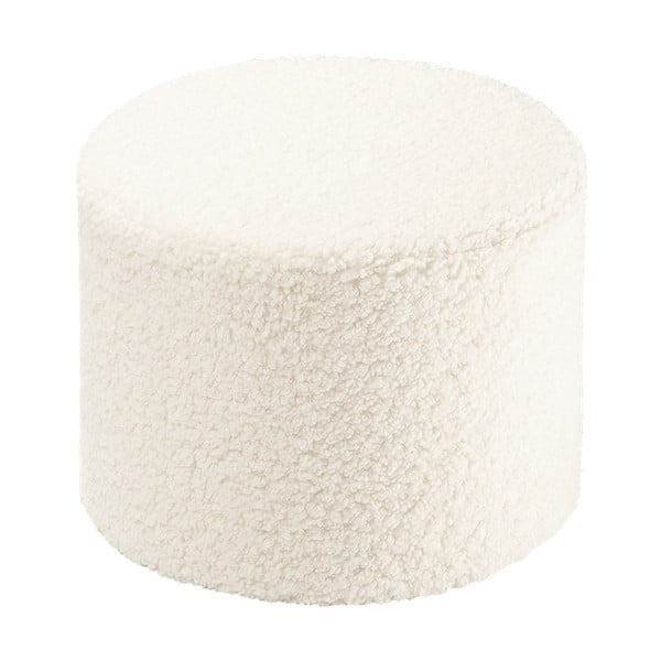 Krem dječji tabure od bouclé tkanine – Wigiwama