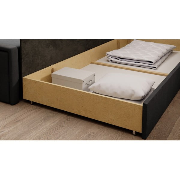 Tamno siva sklopiva/s prostorom za odlaganje sofa od šenila 214 cm Fulgeo – ELTAP-image-4