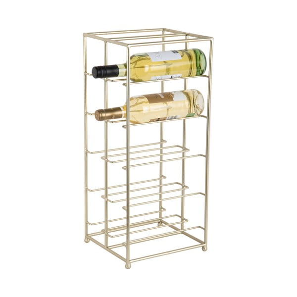 Metalni držač za boce vina u zlatnoj boji broj boca 10 kom 25x57x22,5 cm Dual Floor – PT LIVING-image-3