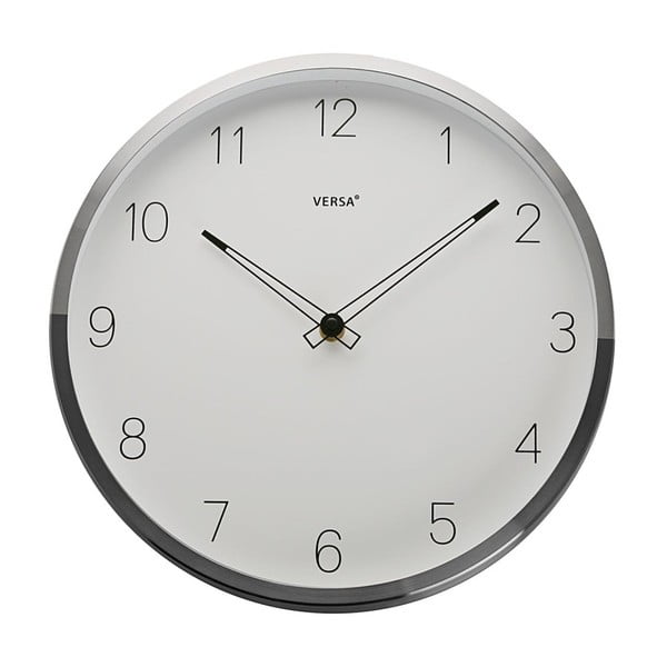 Sat sa okvirom u srebrnoj boji Versa Halga, ⌀ 30 cm