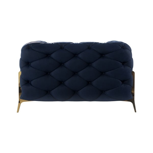 Tamno plava baršunasti fotelja Chelsea Bis – Ropez-image-3