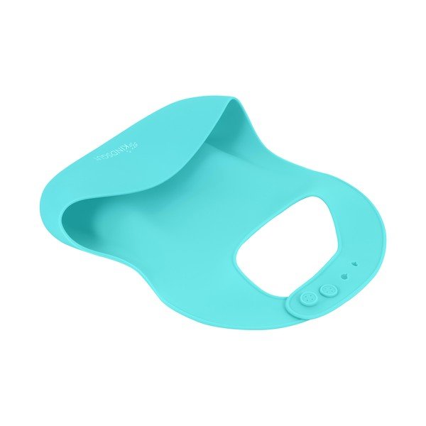 Plavi silikonski podbradnik s džepom Kindsgut Bib-image-2