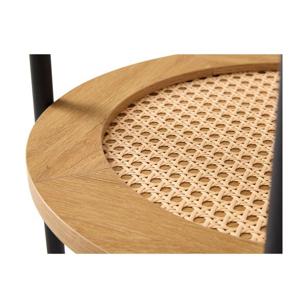 Okrugao pomoćni stol u dekoru hrasta ø 50 cm Pensacola – Unique Furniture-image-3