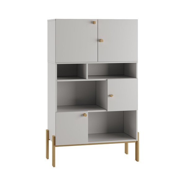 Svijetlo siva niska dječja komoda 100x50 cm Cube - Pinio-image-4