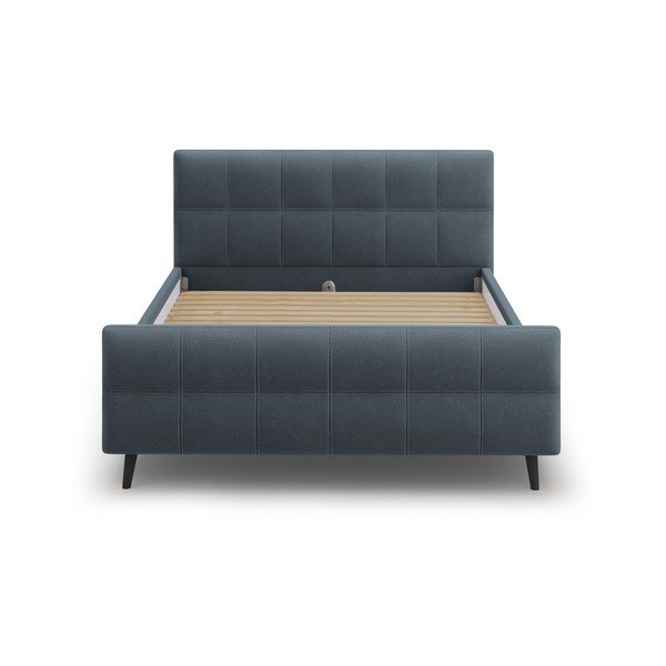 Plavo-sivi tapecirani bračni krevet s podnicom 180x200 cm Gigi - Micadoni Home-image-1