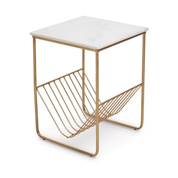 Pomoćni stol s mramornom pločom 40x40 cm Mandoli – Premier Housewares