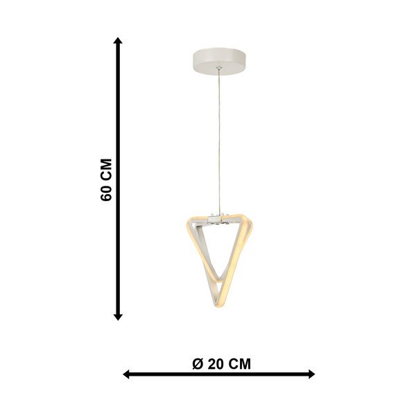 Bijela metalna LED viseća svjetiljka ø 20 cm Baris – Squid Lighting-image-4