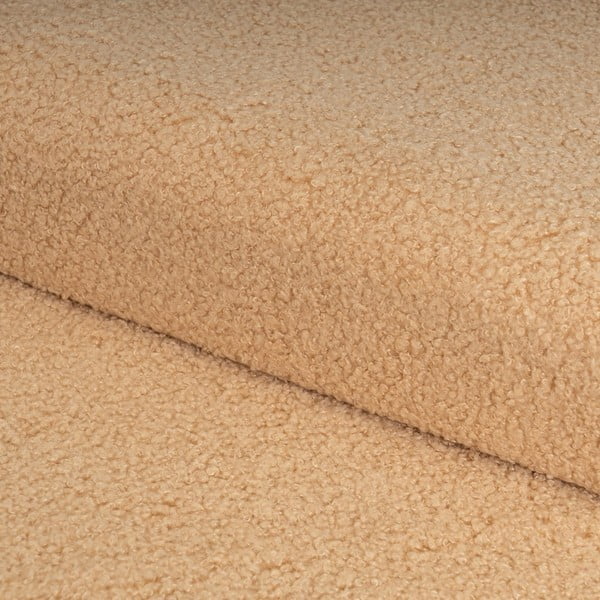 Svjetlo smeđi tabure od bouclé tkanine Folding – Casa Selección-image-1