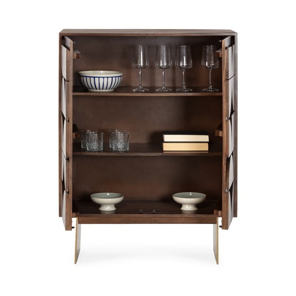 Smeđi ormarić od masivnog manga 90x120x40 cm Trisha – MOME-image-3