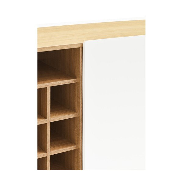 Bijela visoka komoda u dekoru hrasta 95x120 cm Arista – Teulat-image-3