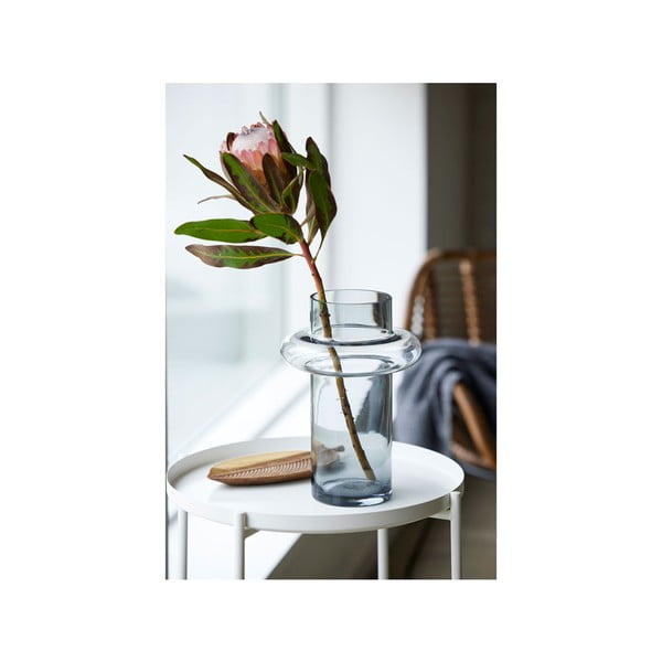 Siva staklena vaza Lyngby Glas Tube, visina 30 cm-image-4
