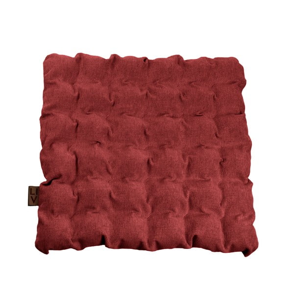 Crveni jastuk za sjedenje s masažnim kuglicama Linda Vrňáková Bubbles, 55 x 55 cm