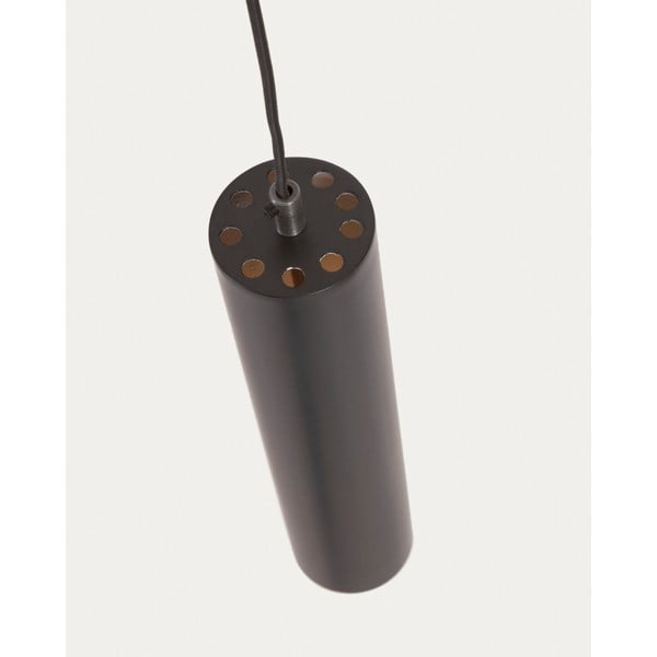 Crna viseća svjetiljka s metalnim sjenilom ø 8 cm Maude – Kave Home-image-3