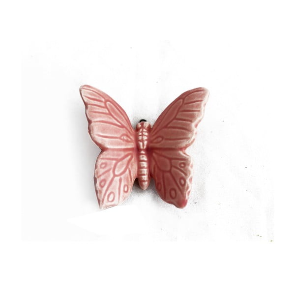 Keramički leptir za vješanje 6 kom, roze-image-1