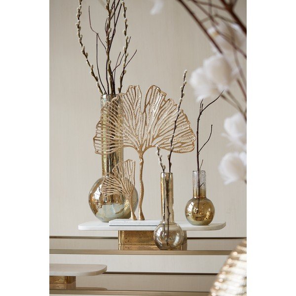 Metalni kipić (visina 48 cm) Leaf – Light & Living-image-1