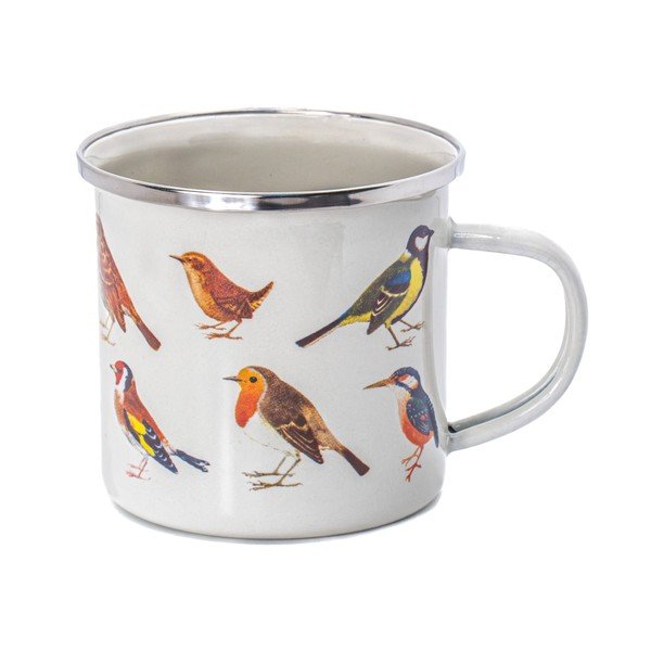 Bijela/smeđa šalica 310 ml Vintage Birds – Sass & Belle