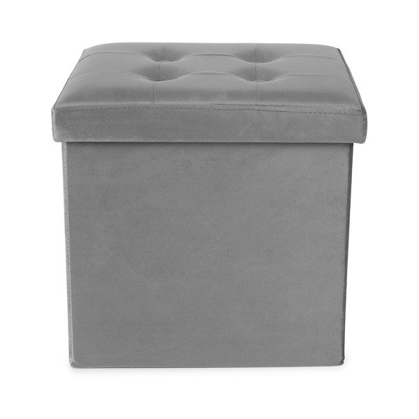 Sivi baršunast tabure – Compactor