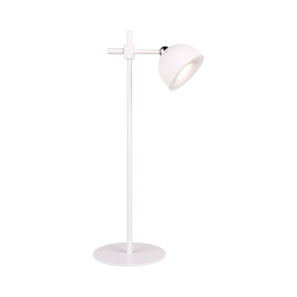 Bijela LED stolna lampa s mogućnosti zatamnjivanja/s hvataljkom (visina 41 cm) Maxima – Trio