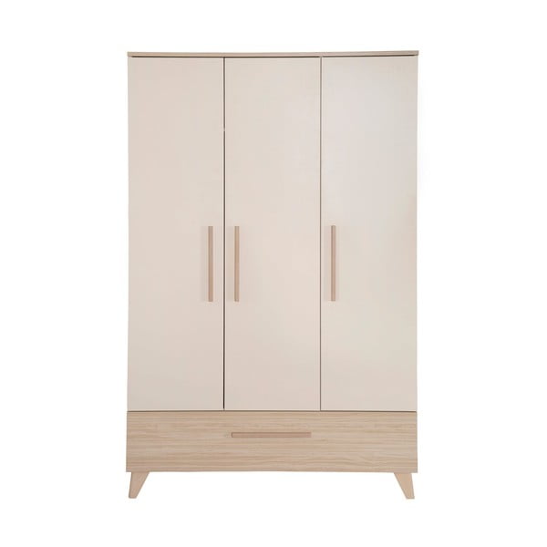 Krem/u prirodnoj boji dječja garderoba u dekoru hrasta 118x190x52 cm Sidney – Roba