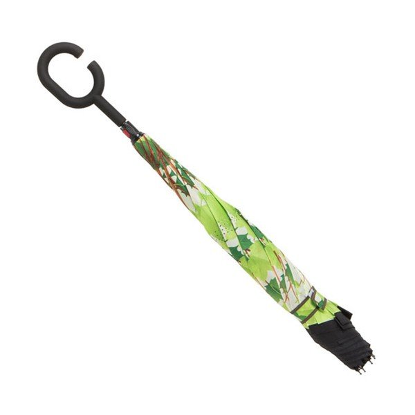 Zeleno-crni kišobran Ambiance Leaves, ⌀ 105 cm-image-1