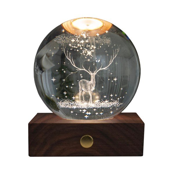 Tamno smeđi svjetlosni ukras s USB Amber – Gingko