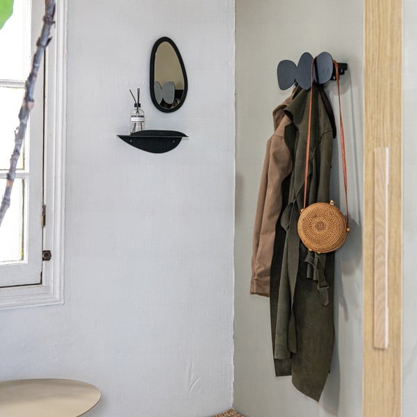 Crna metalna zidna vješalica 35 cm Tumulo – Spinder Design-image-1