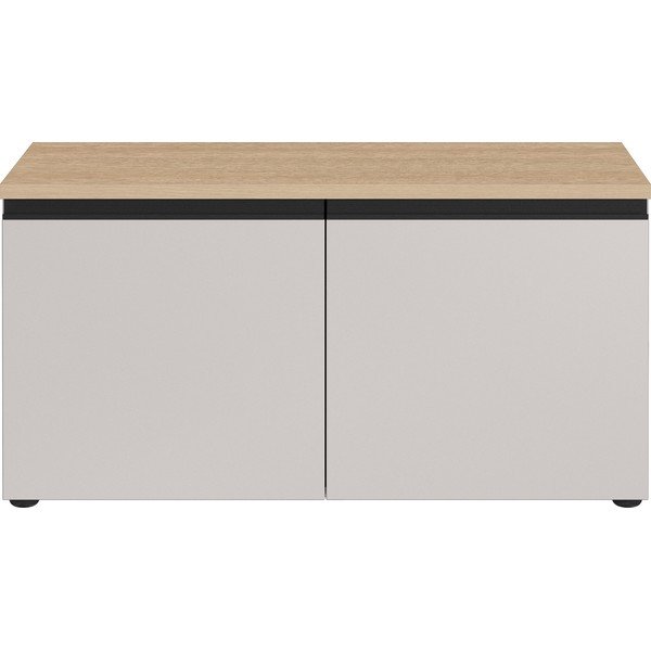 Sivo-bež/u svijetloj prirodnoj boji ormarić za cipele s klupom 96x49x41 cm Cormano – Germania-image-4