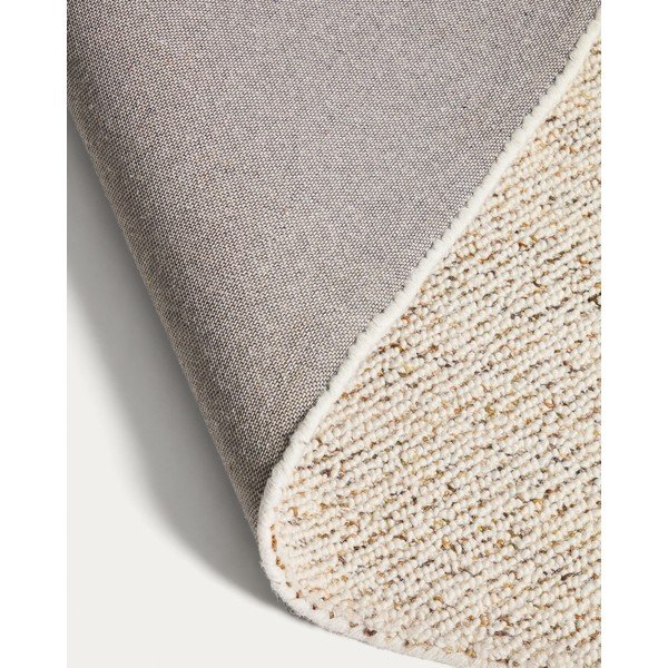 Krem ručno rađen vunen tepih 160x230 cm Lenuo – Kave Home-image-3