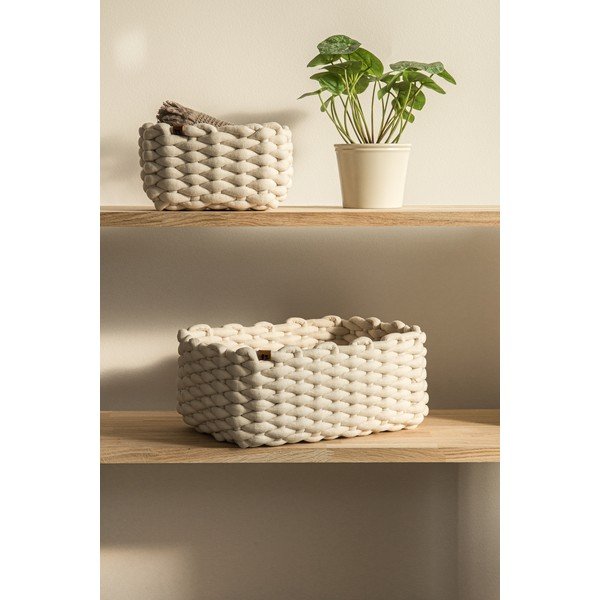 Tekstilna košara 35x25x14 cm Peach Skin M – Bigso-image-3