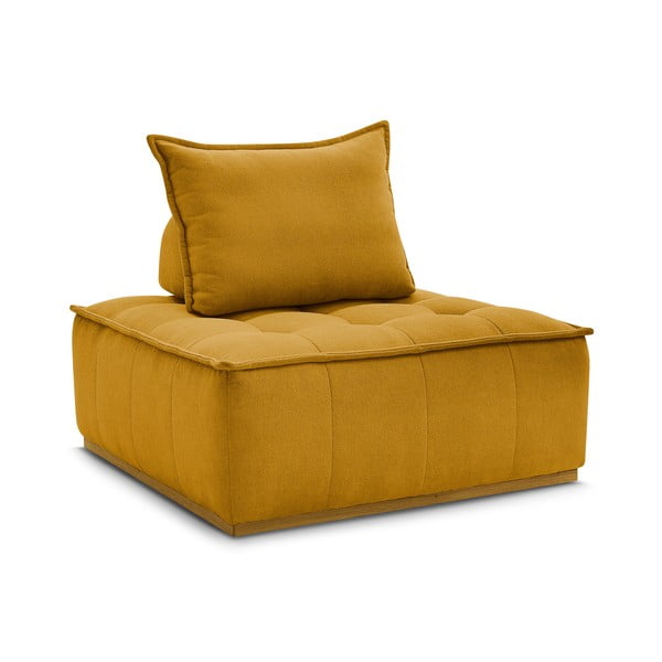 Senf žuta fotelja od šenila Elisa – Bobochic Paris