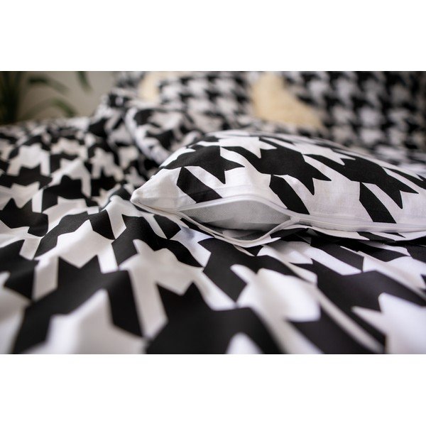 Crno bijela pamučna posteljina Cotton House Dita, 140 x 200 cm-image-3