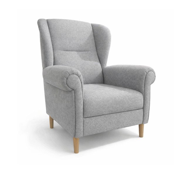 Svijetlo siva wing fotelja Swan – Ropez