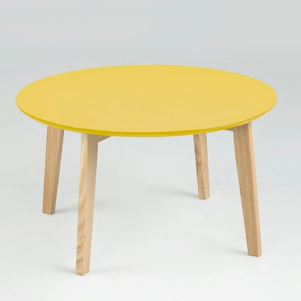 Molina pomoćni stolić ⌀80 cm, žuti