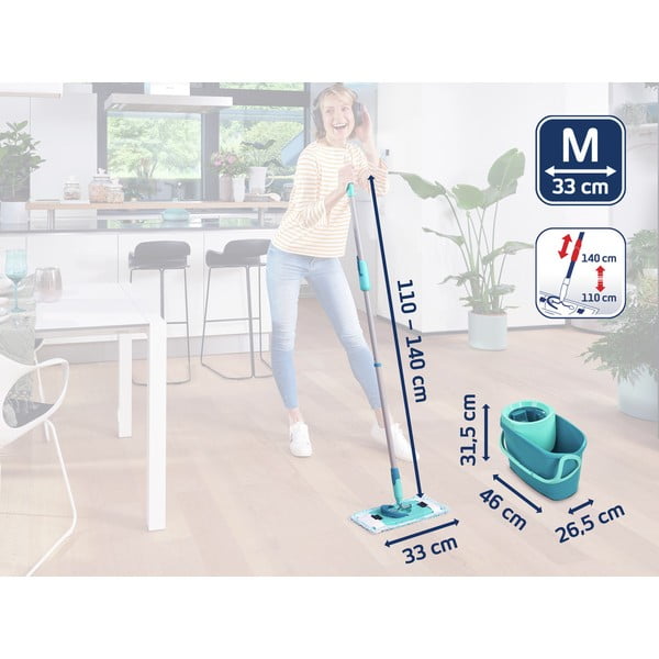 Mop s kantom i rezervnom navlakom Clean Twist M Ergo - LEIFHEIT-image-1