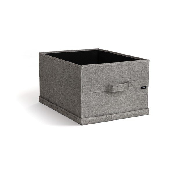 Siva tekstilna kutija za pohranu s poklopcem 36x46x25 cm Soft Storage Large – Bigso-image-1