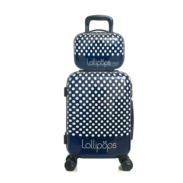 Set od plavog kofera na četiri kotača i kozmetičke torbice Lollipops Penny-image-1