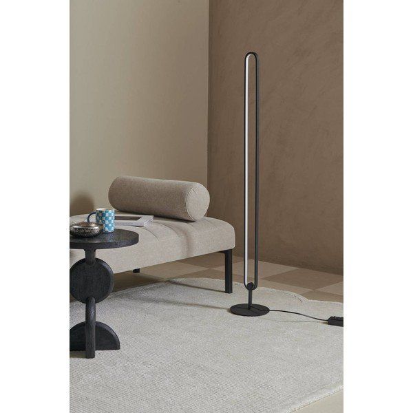 Mat crna metalna LED stojeća svjetiljka s mogućnosti zatamnjivanja (visina 130 cm) Loop – Ellos Home-image-2