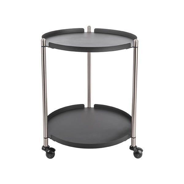 Metalni pomoćni stolić u crnoj i srebrnoj boji Leitmotiv Thrill