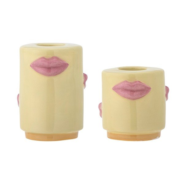 Svijećnjaci u setu 2 kom od kamenine Sassy – Bloomingville-image-4