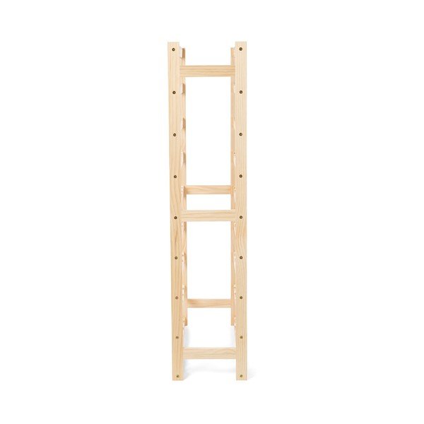 Držač za boce vina od masivnog bora u prirodnoj boji broj boca 54 kom 60x121x27 cm Luana – Compactor-image-4