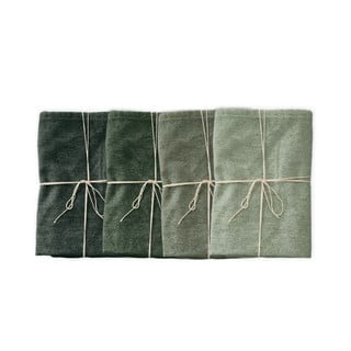 Set od 4 platnene salvete s lanom Really Nice Things Green Gradient, 43 x 43 cm