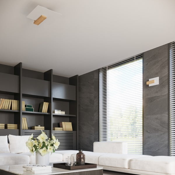 Stropna svjetiljka u prirodnoj boji sa staklenim sjenilom 40x47.5 cm Parola – Sollux-image-1