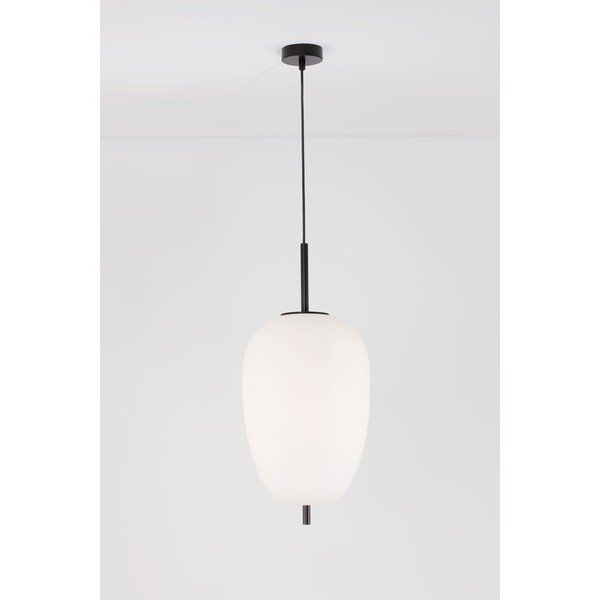 Bijela/crna staklena viseća svjetiljka ø 27 cm Lato – Nova Luce-image-3