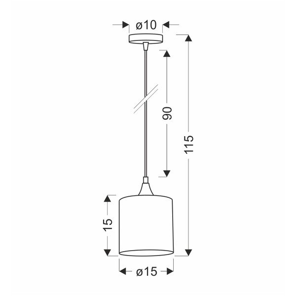 Tamno zelena viseća svjetiljka s tekstilnim sjenilom ø 15 cm Patti – Candellux Lighting-image-2