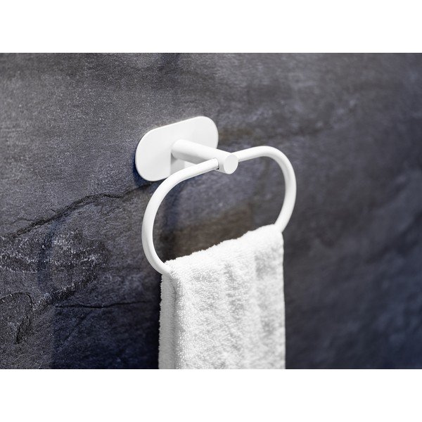 Bijeli samoljepljiv držač za ručnike od nehrđajućeg čelika Orea – Wenko-image-2