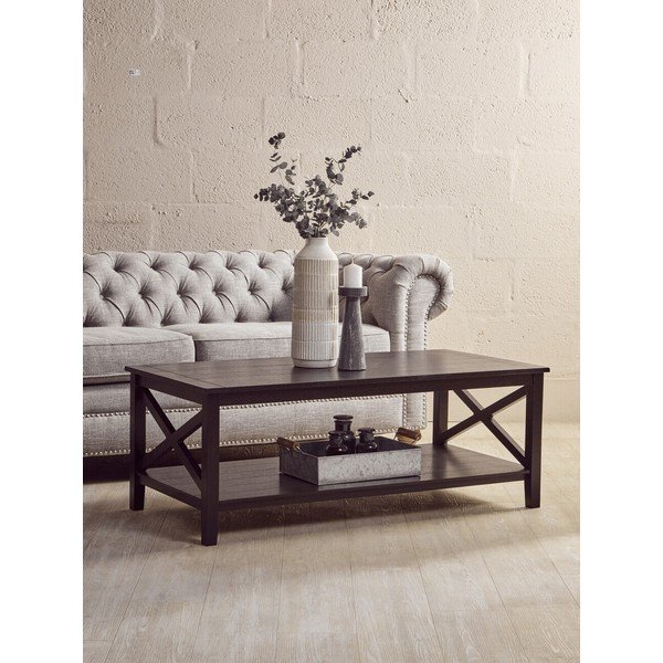 Crni stolić za kavu 60x120 cm Heritage – Premier Housewares-image-1