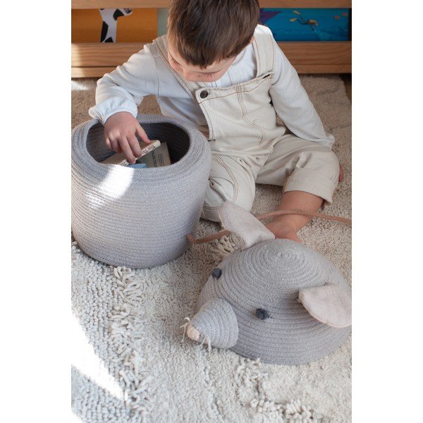 Siva tekstilna dječja kutija za pohranu ø 25x30 cm Renata the Rat – Lorena Canals-image-3